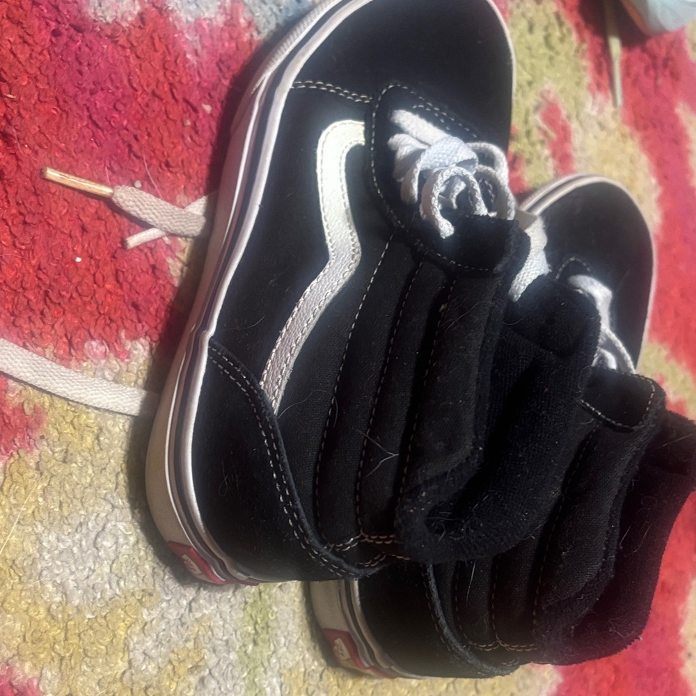 Vans Kids Black and White Sneakers